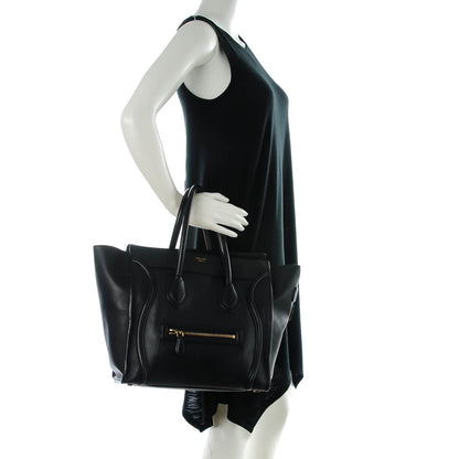 Celine Smooth Calfskin Mini Luggage Black 2 of 12