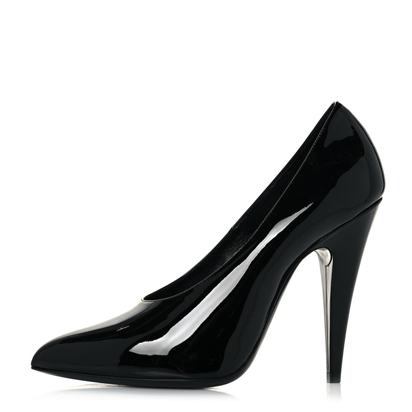 Patent Calfskin Kiki 100 Pumps 41 Black