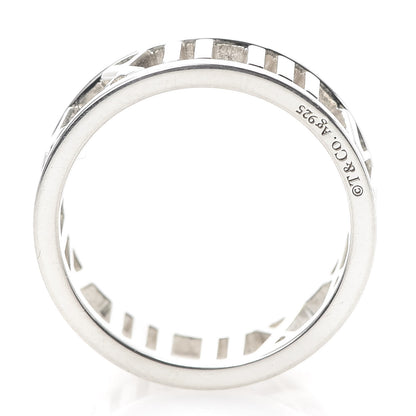 Tiffany Sterling Silver Wide Atlas Open Ring 54 6.75 5 of 5