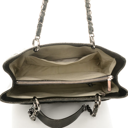 Chanel Metallic Caviar Quilted Grand Shopping Tote GST Dark Silver 5 of 6