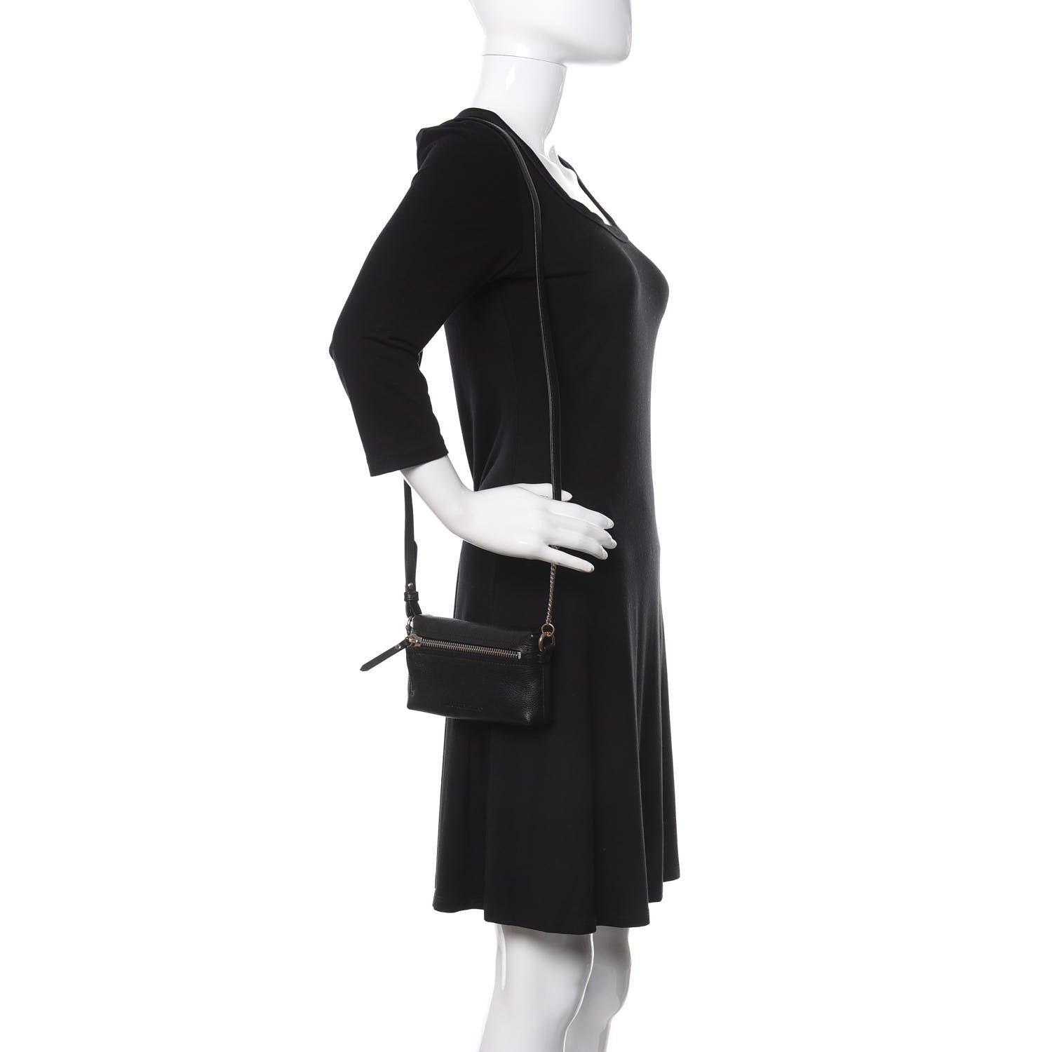 Burberry Grainy Calfskin Mini Rossett Bodybrit Biker Crossbody Black 2 of 10