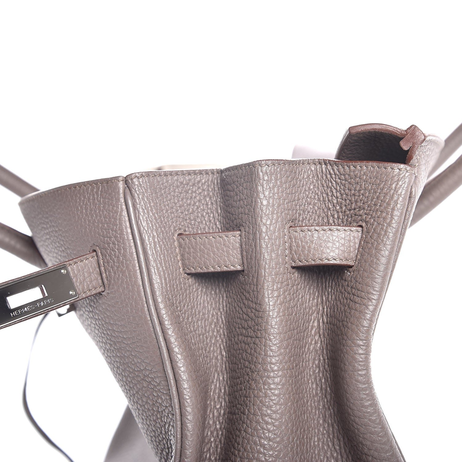 Hermes Togo Horeshoe Birkin 35 Etain Gris Perle 12 of 37