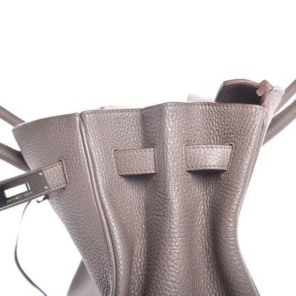 Hermes Togo Horeshoe Birkin 35 Etain Gris Perle 12 of 37