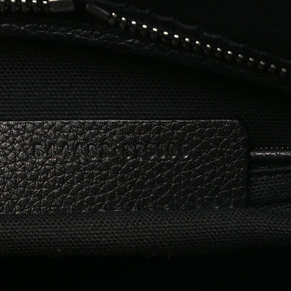 Alexander McQueen Pebbled Calfskin Small Skull Padlock Zip Around Tote Black 7 of 9