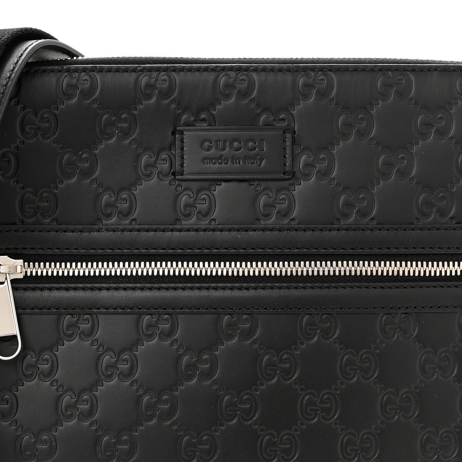 Gucci Guccissima Signature Small Messenger Bag Black 8 of 10