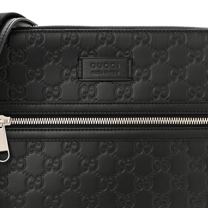 Gucci Guccissima Signature Small Messenger Bag Black 8 of 10