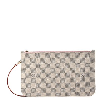 Louis Vuitton Damier Azur Neverfull MM GM Pochette Rose Ballerine 1 of 9