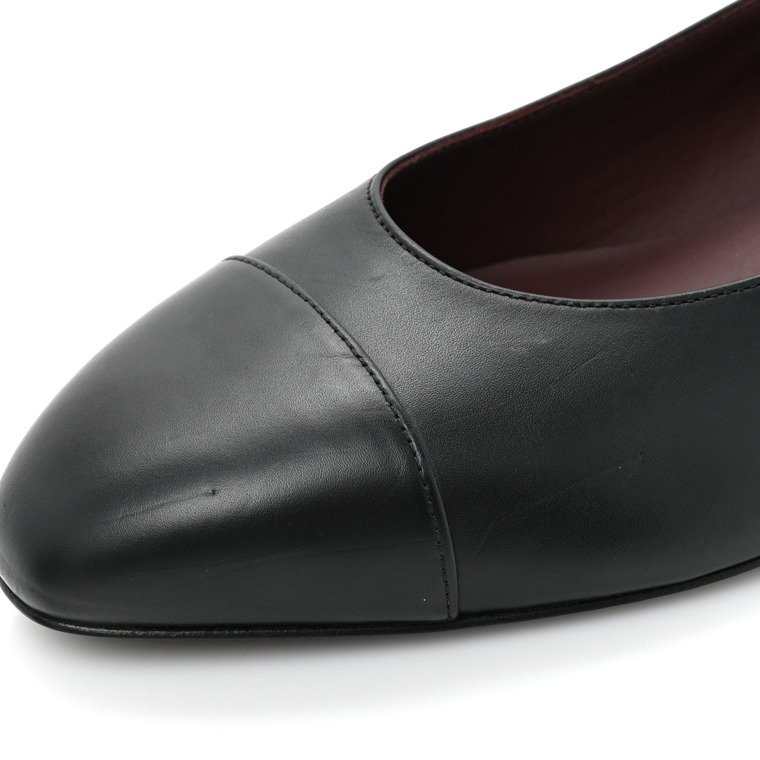 Chanel Lambskin Cap Toe CC Uniform Ballerina Flats 40.5 Black 10 of 11