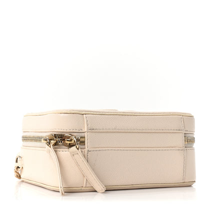 Chanel Caviar Quilted Small CC Filigree Vanity Case White 3 of 10