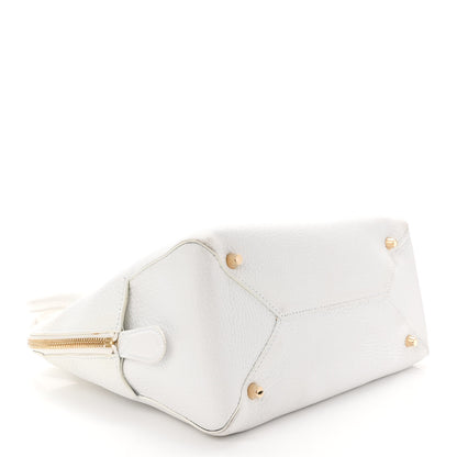 Burberry London Grainy Calfskin Small Greenwood Bowling Bag White 4 of 12