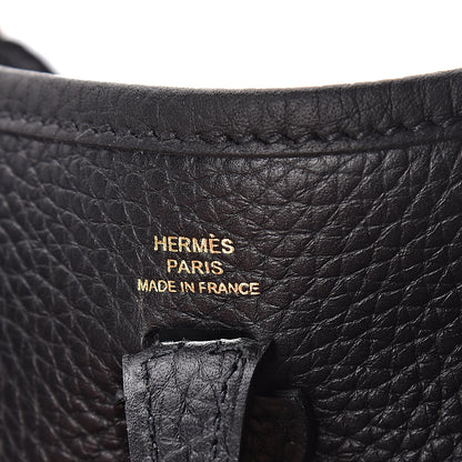 Hermes Taurillon Clemence Evelyne TPM Black 6 of 11