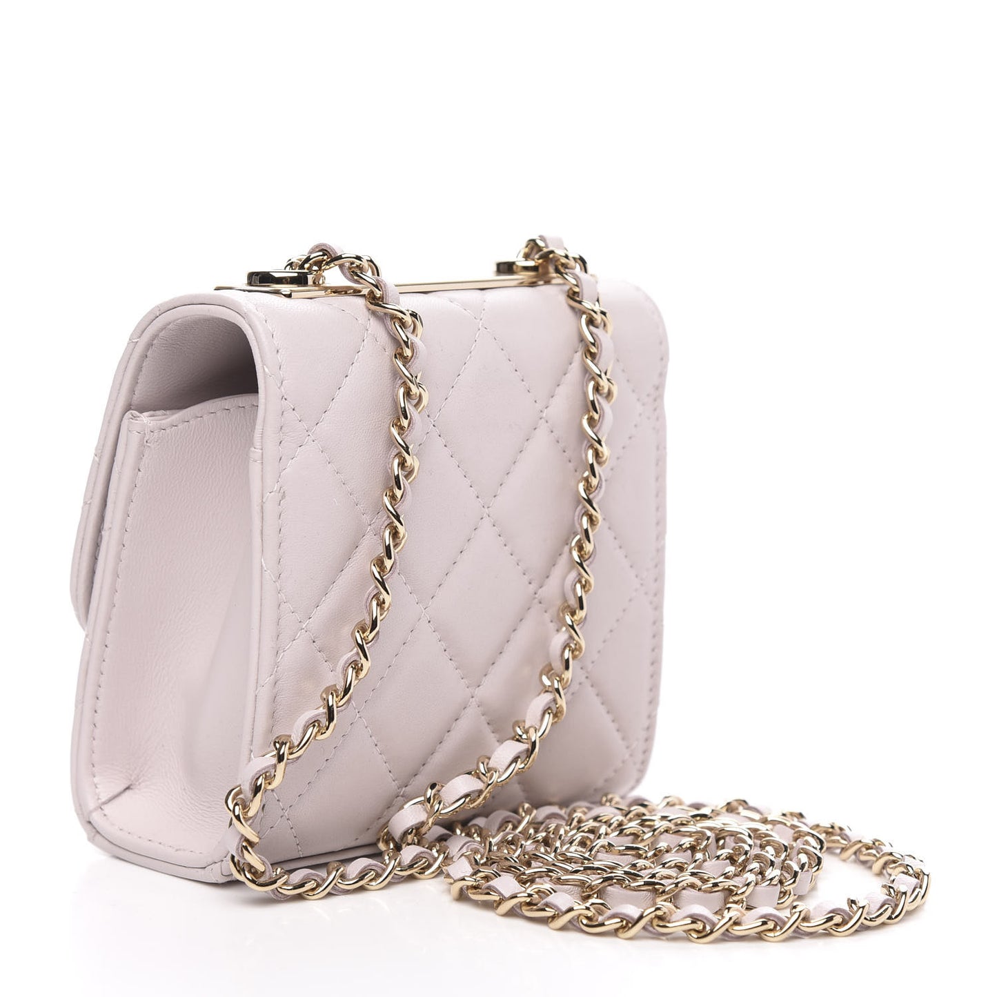 Lambskin Quilted Mini Trendy CC Clutch With Chain Lilas Lilac