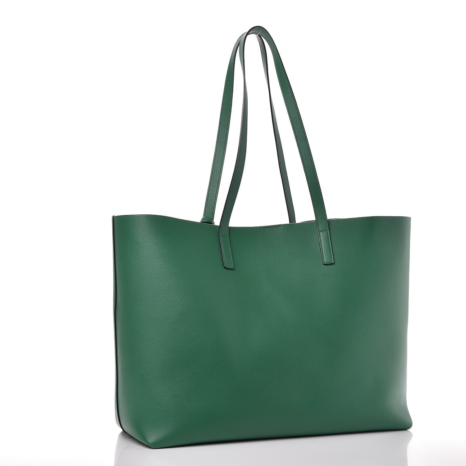 Saint Laurent Calfskin Large Shopping Tote Emerald Green 5 of 10