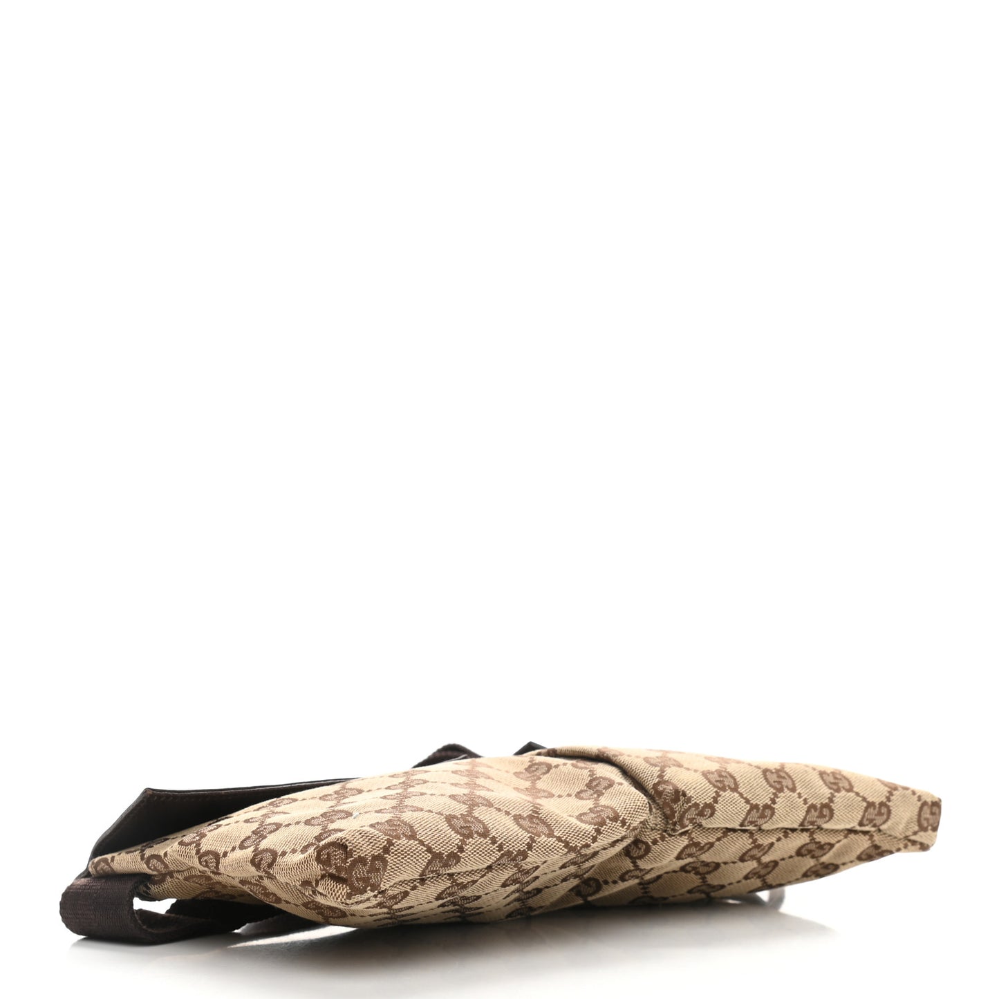 GG Monogram Double Pocket Belt Bag Dark Brown
