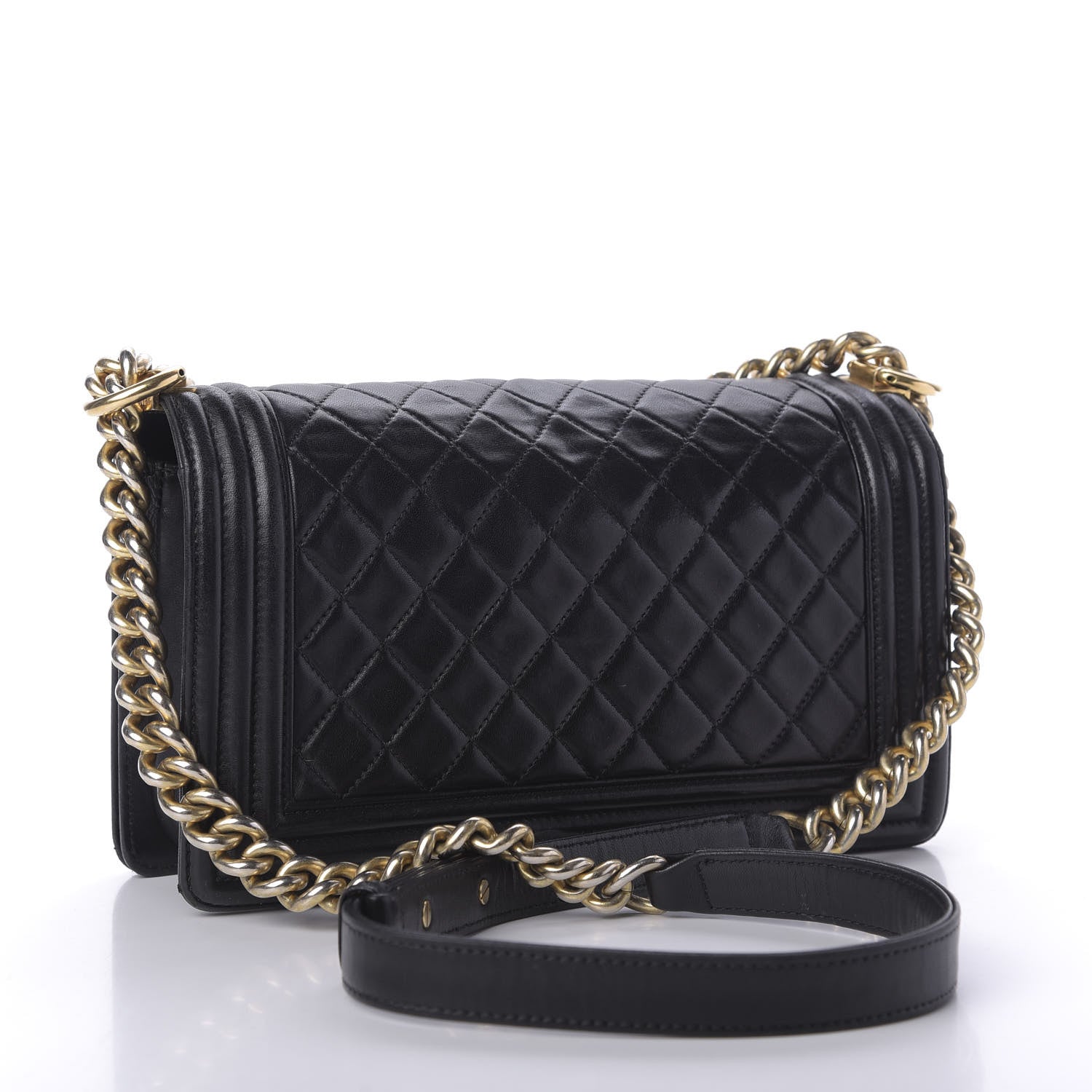 Chanel Lambskin Quilted Medium Boy Flap Dark Navy 3 of 9