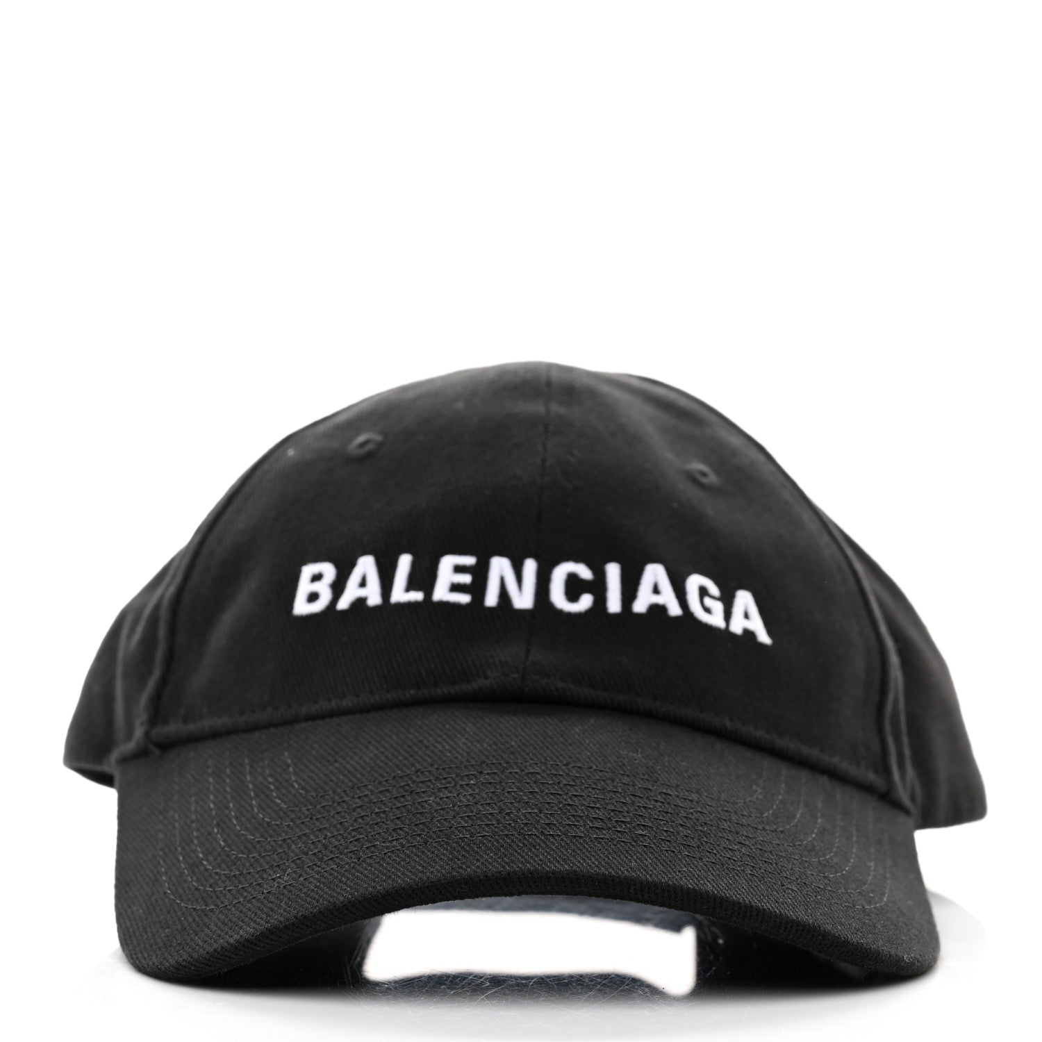 Balenciaga Bio Cotton Logo Classic Baseball Cap 59 L Black White 3 of 9