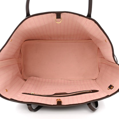 Louis Vuitton Damier Ebene Neo Neverfull MM Rose Ballerine 6 of 15