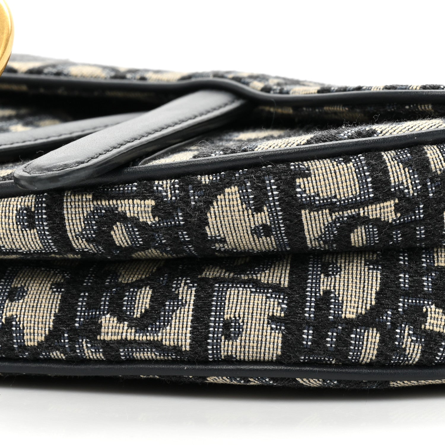 Christian Dior Oblique Mini Saddle Bag Blue 8 of 12