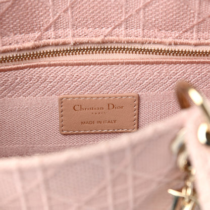 Christian Dior Canvas Embroidered Medium Lady D-Lite Bois De Rose 12 of 21