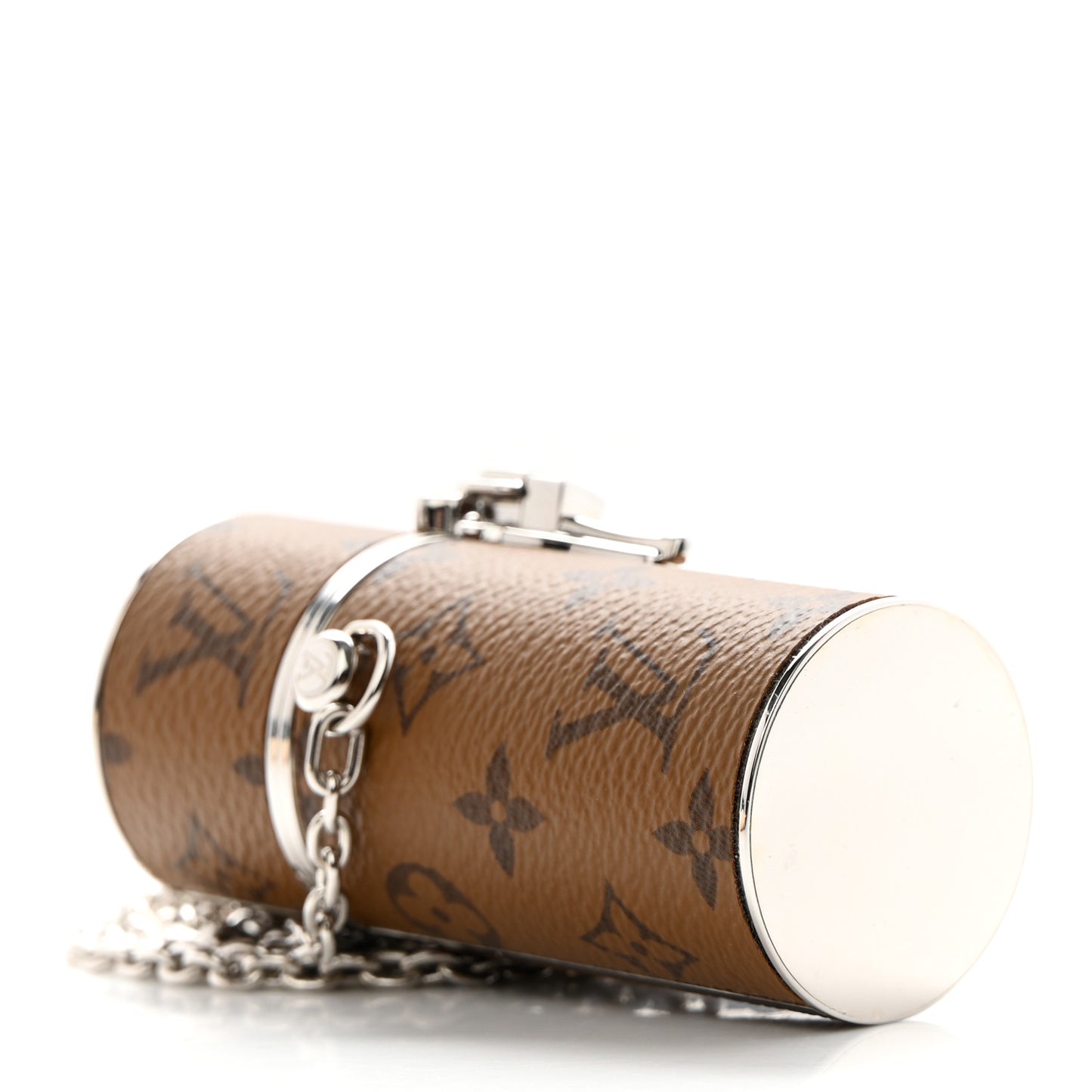Reverse Monogram Chain Lipstick Case