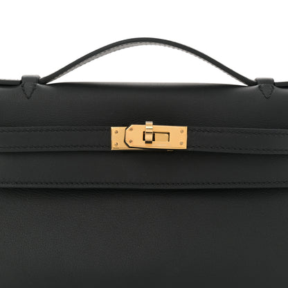 Hermes Swift Kelly Pochette Clutch Black 8 of 11