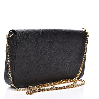 Louis Vuitton Empreinte Pochette Felicie Chain Wallet Black 3 of 13