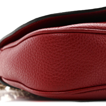 Gucci Pebbled Calfskin Medium Soho Flap Crossbody Vibrant Red 9 of 10
