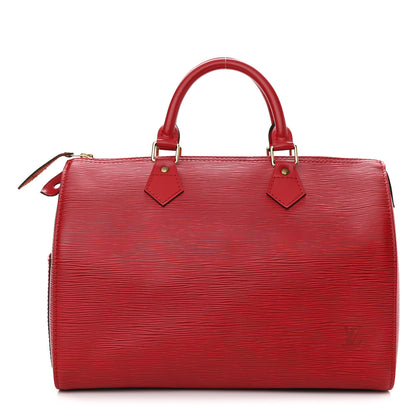 Louis Vuitton Epi Speedy 30 Castillan Red 1 of 14