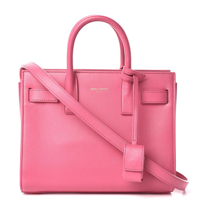Saint Laurent Calfskin Nano Sac De Jour Lipstick Fuchsia 1 of 11