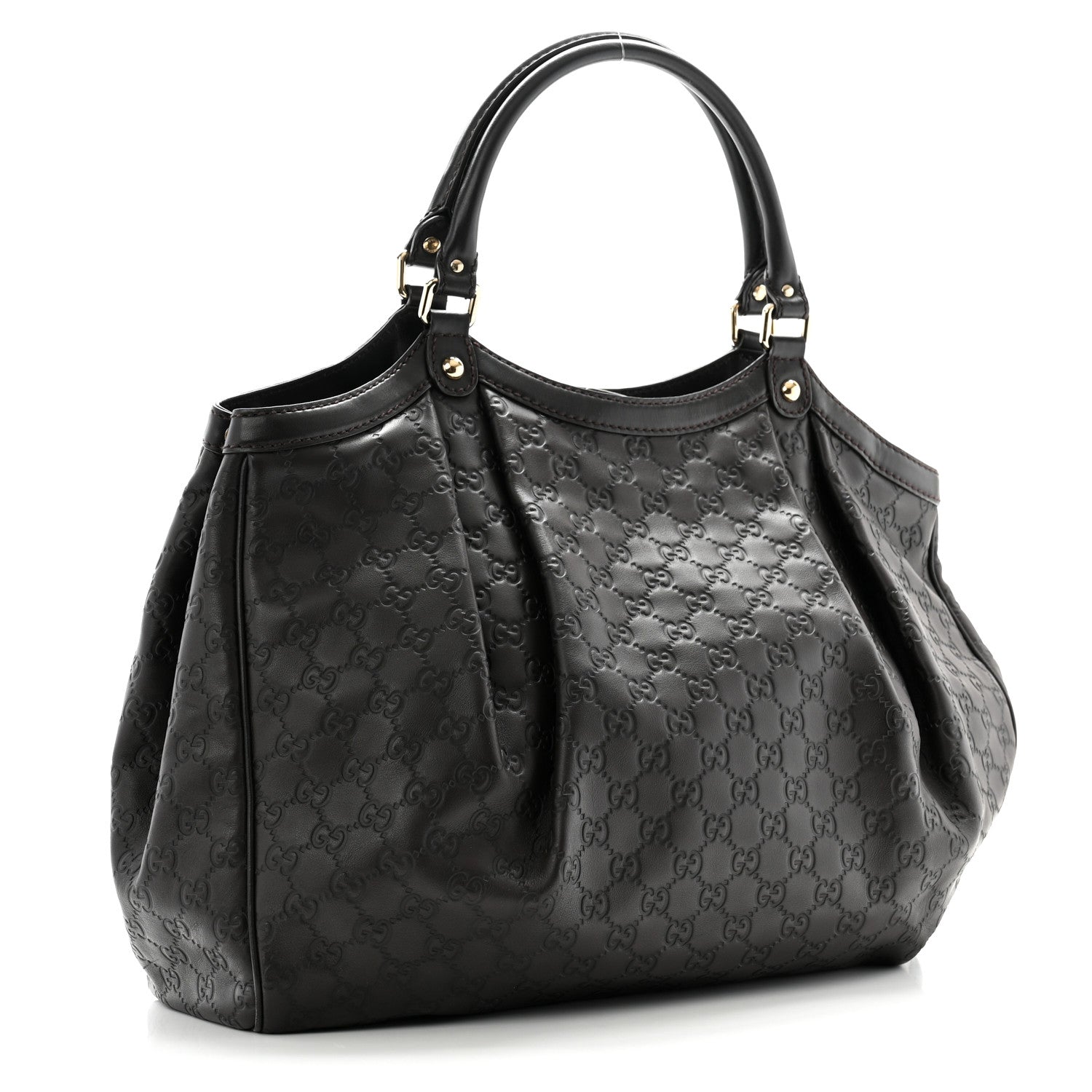 Gucci Guccissima Vitello Tender Large Sukey Tote Testa di Moro 2 of 11