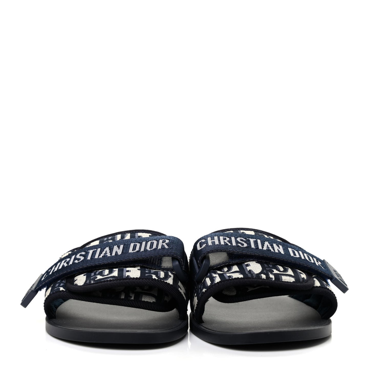 Nylon Oblique Dio(r)evolution Slide Sandals 41 Deep Blue