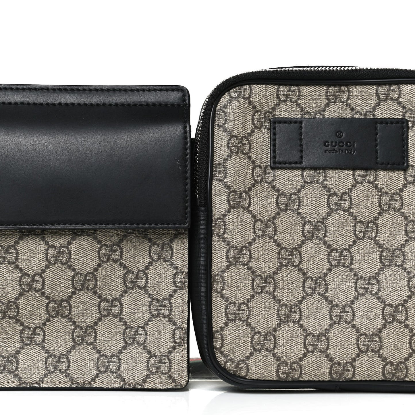 GG Supreme Monogram Web Belt Bag Black