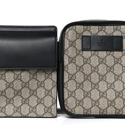 Gucci GG Supreme Monogram Web Belt Bag Black 10 of 14