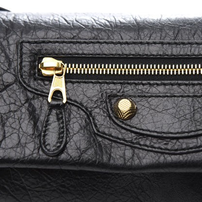 Balenciaga Agneau Giant 12 Gold Hardware Envelope Strap Clutch Black 10 of 10