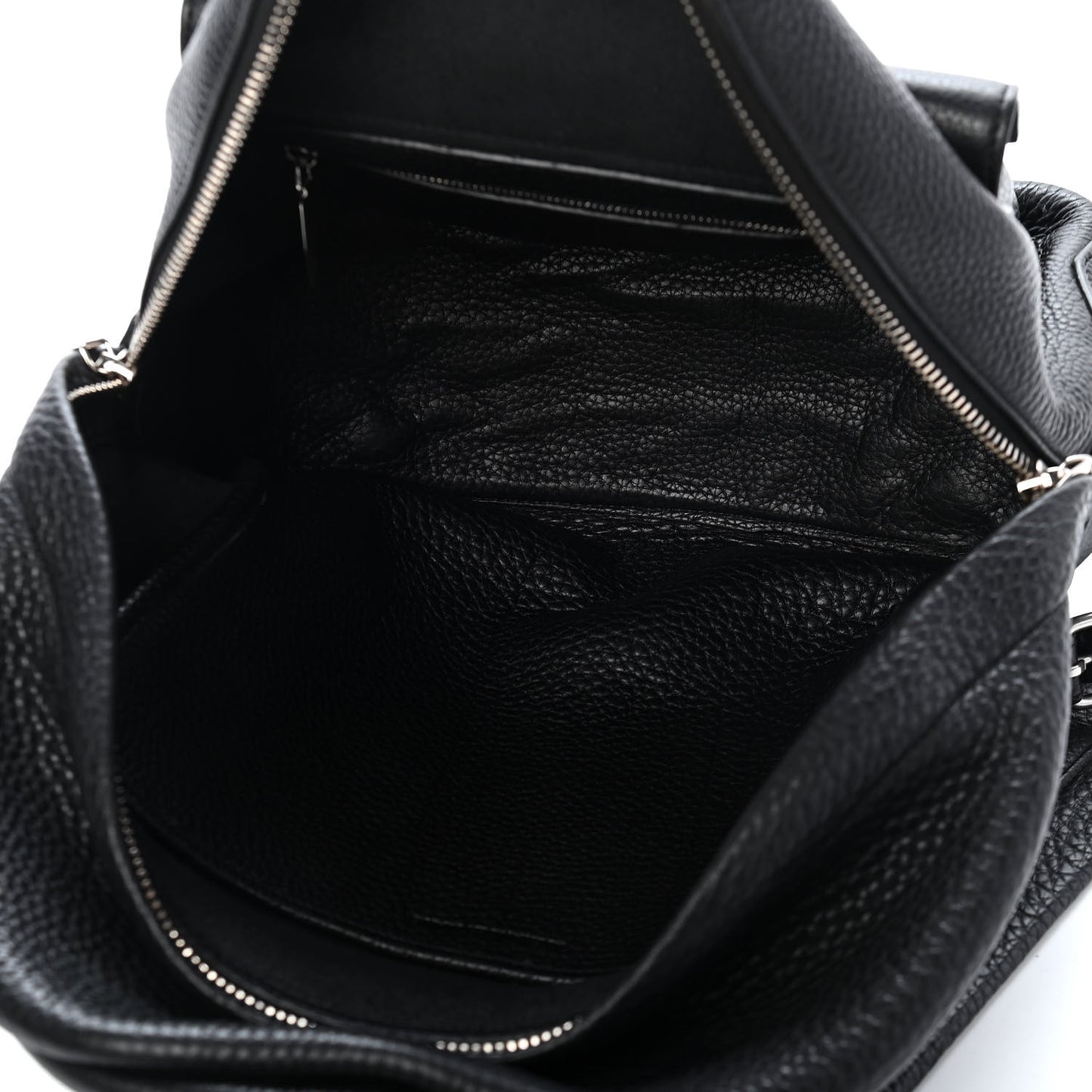 Grained Calfskin Backpack Black