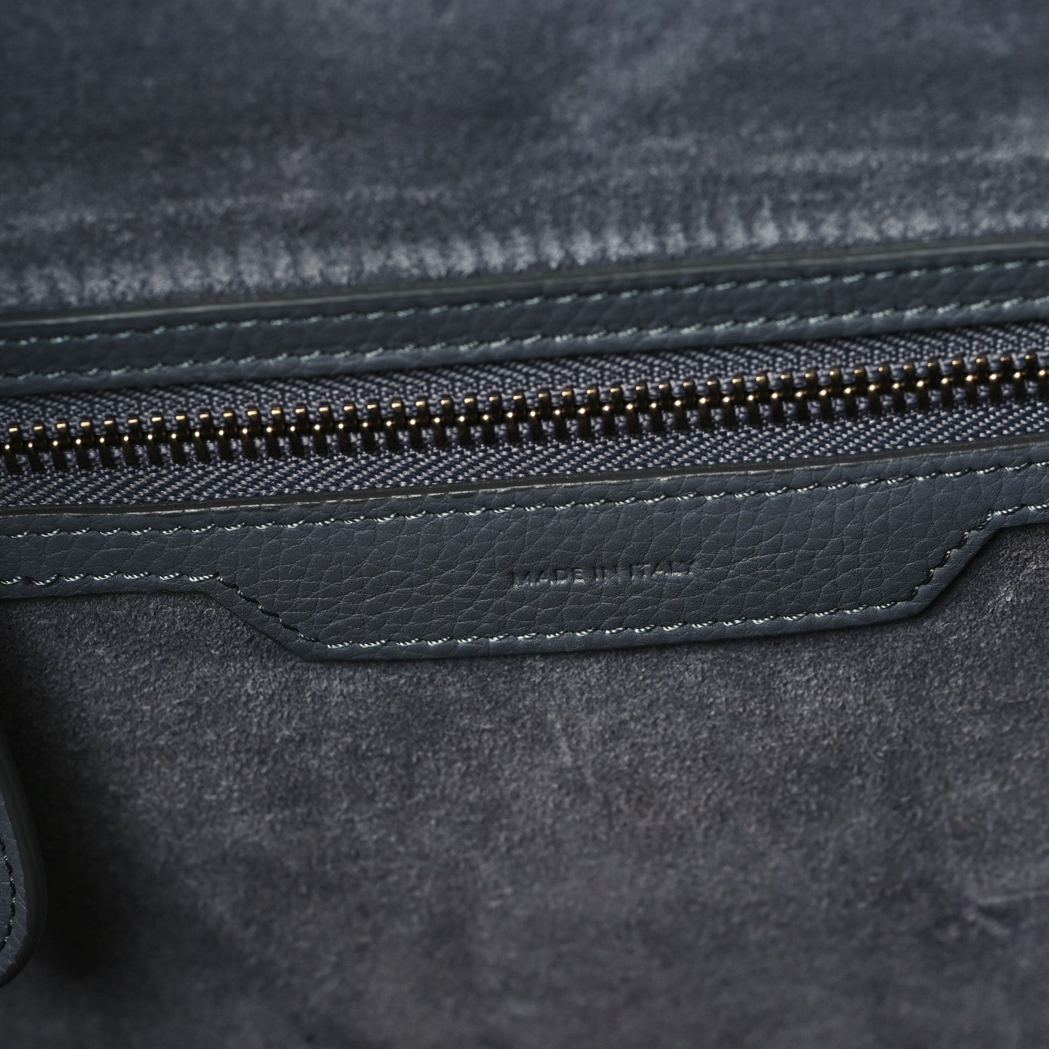 Celine Baby Drummed Calfskin Micro Luggage Kohl 7 of 10