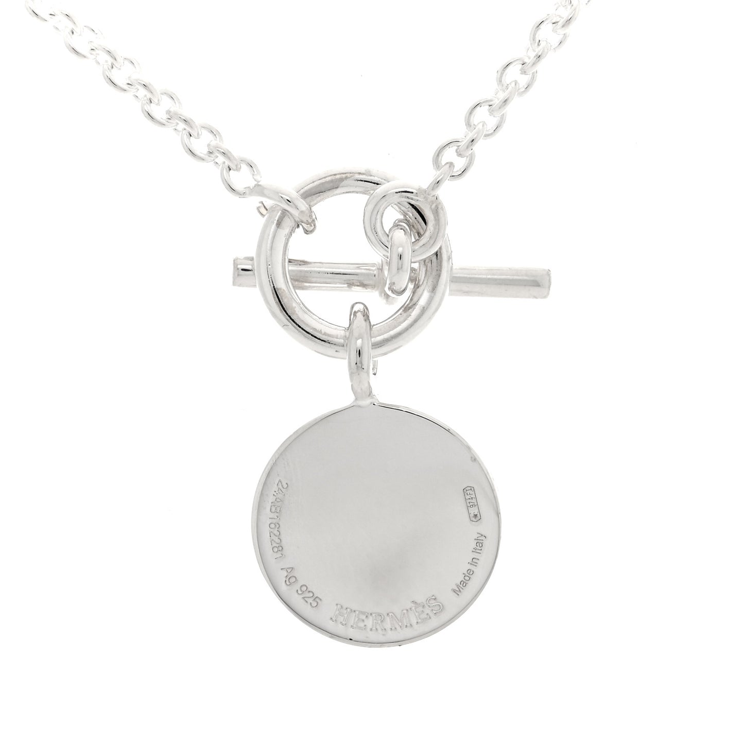 Sterling Silver Mini Clou de Selle Charm Pendant Necklace