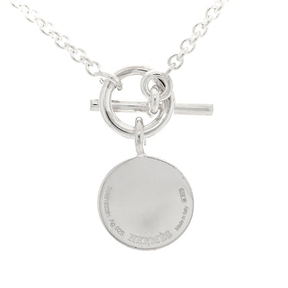 Hermes Sterling Silver Mini Clou de Selle Charm Pendant Necklace 4 of 5