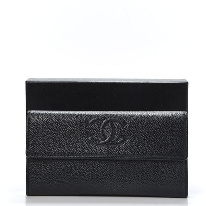 Chanel Caviar Timeless CC Large Gusset Flap Wallet Black 10 of 10