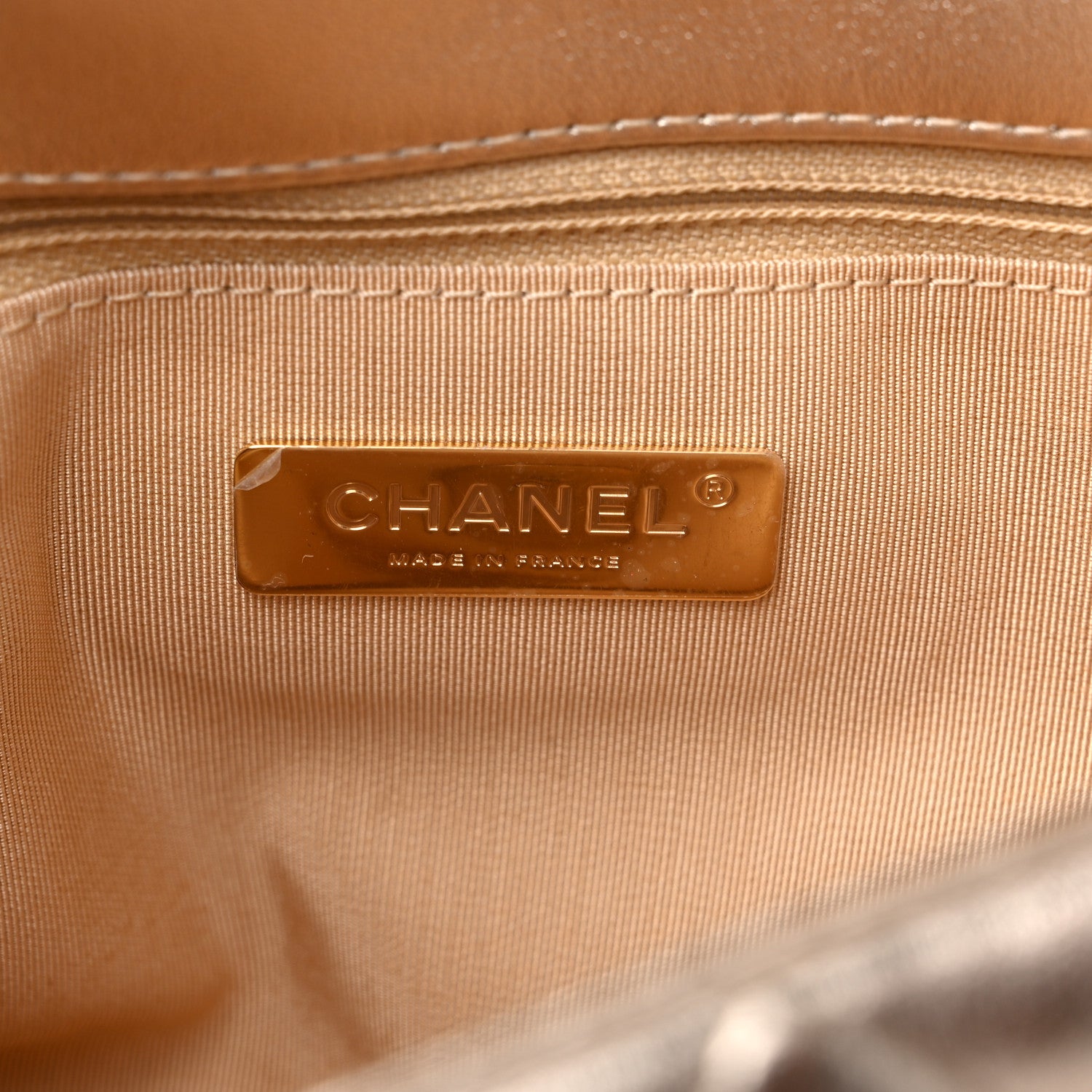 Chanel Metallic Lambskin Quilted Large Chanel 19 Flap Gold 6 of 9