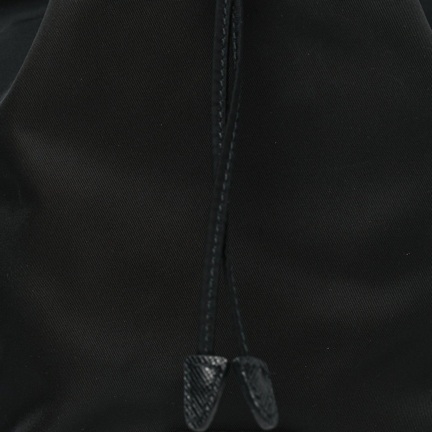 Saffiano Tessuto Nylon Vela Bucket Wristlet Black