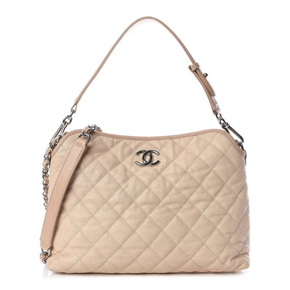 Chanel Caviar Quilted French Riviera Hobo Beige 1 of 10
