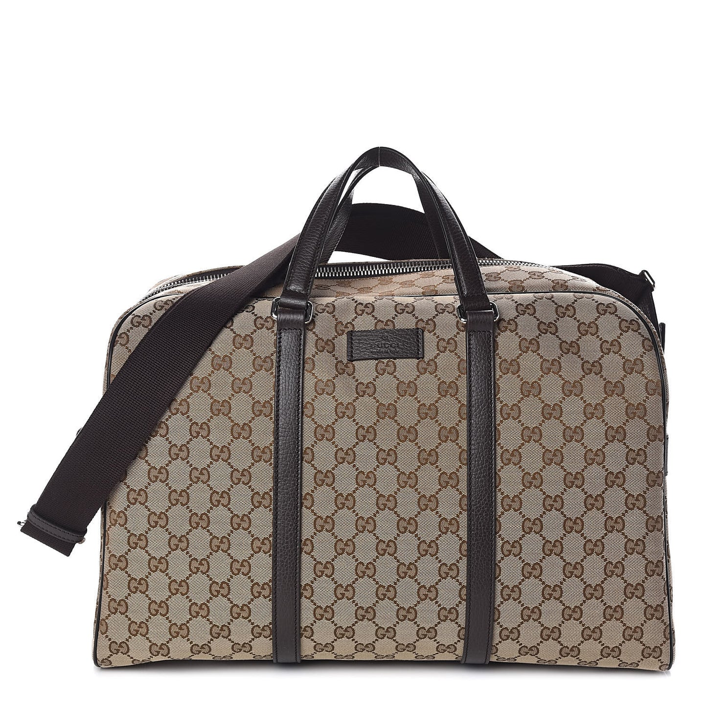 Monogram Dollar Calfskin Boston Duffle Bag Beige Ebony Testa di Moro Marrone Scuro