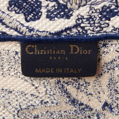 Christian Dior Canvas Embroidered Large Dioriviera Toile De Jouy Book Tote Blue 7 of 8