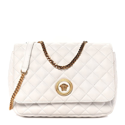 Versace Nappa Quilted Medusa Chain Crossbody White 1 of 10