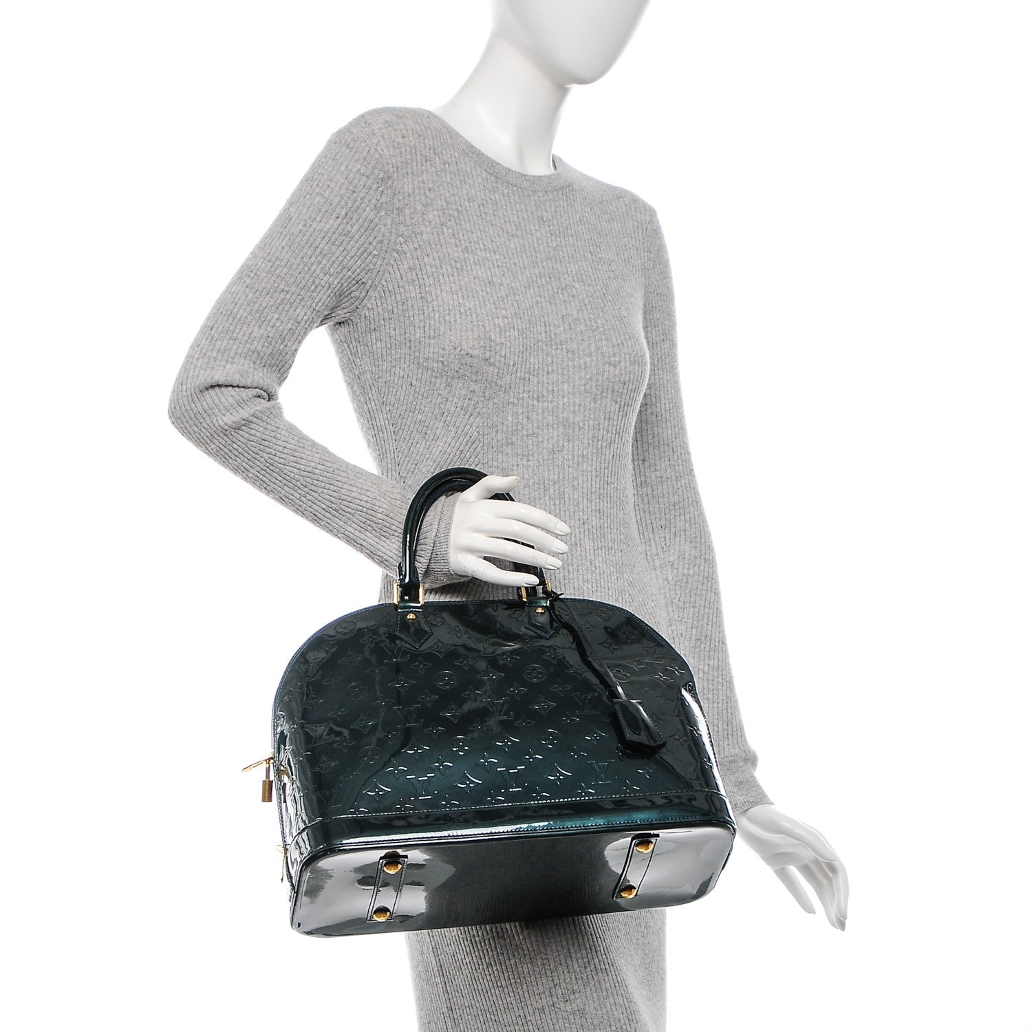 Louis Vuitton Vernis Alma GM Blue Nuit 2 of 7