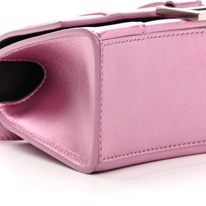 Balenciaga Metallic Shiny Calfskin Hourglass Top Handle Bag XS Pink 10 of 15