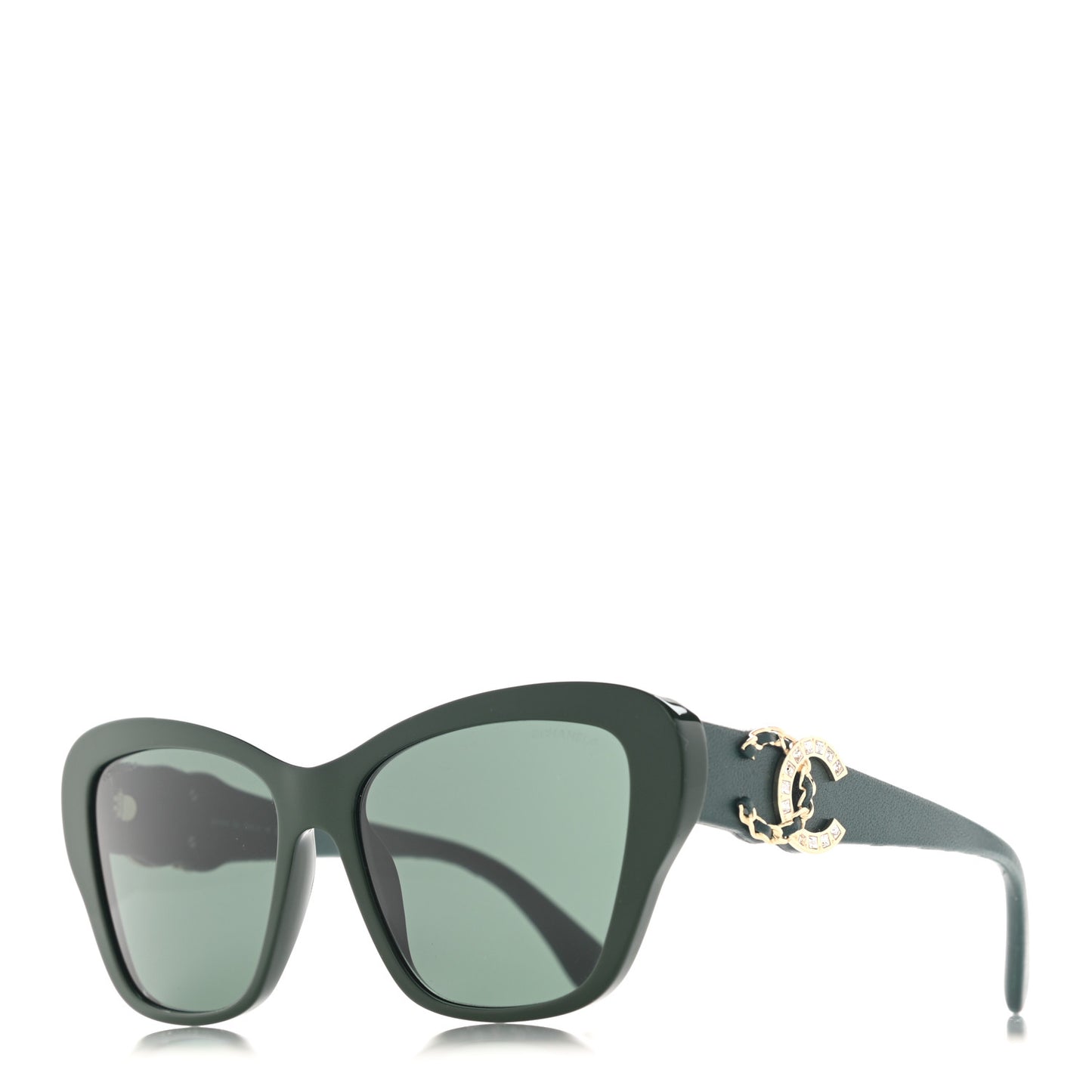 Acetate Lambskin CC Sunglasses 5457-Q-A Green