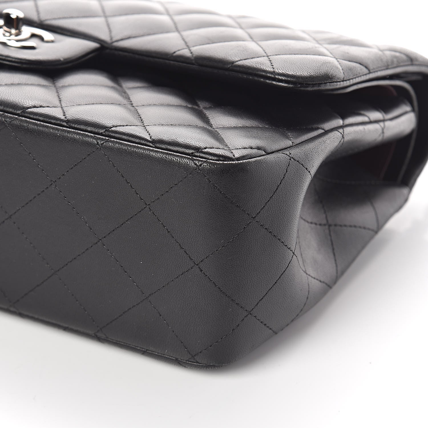 Chanel Lambskin Quilted Jumbo Double Flap Black 10 of 10