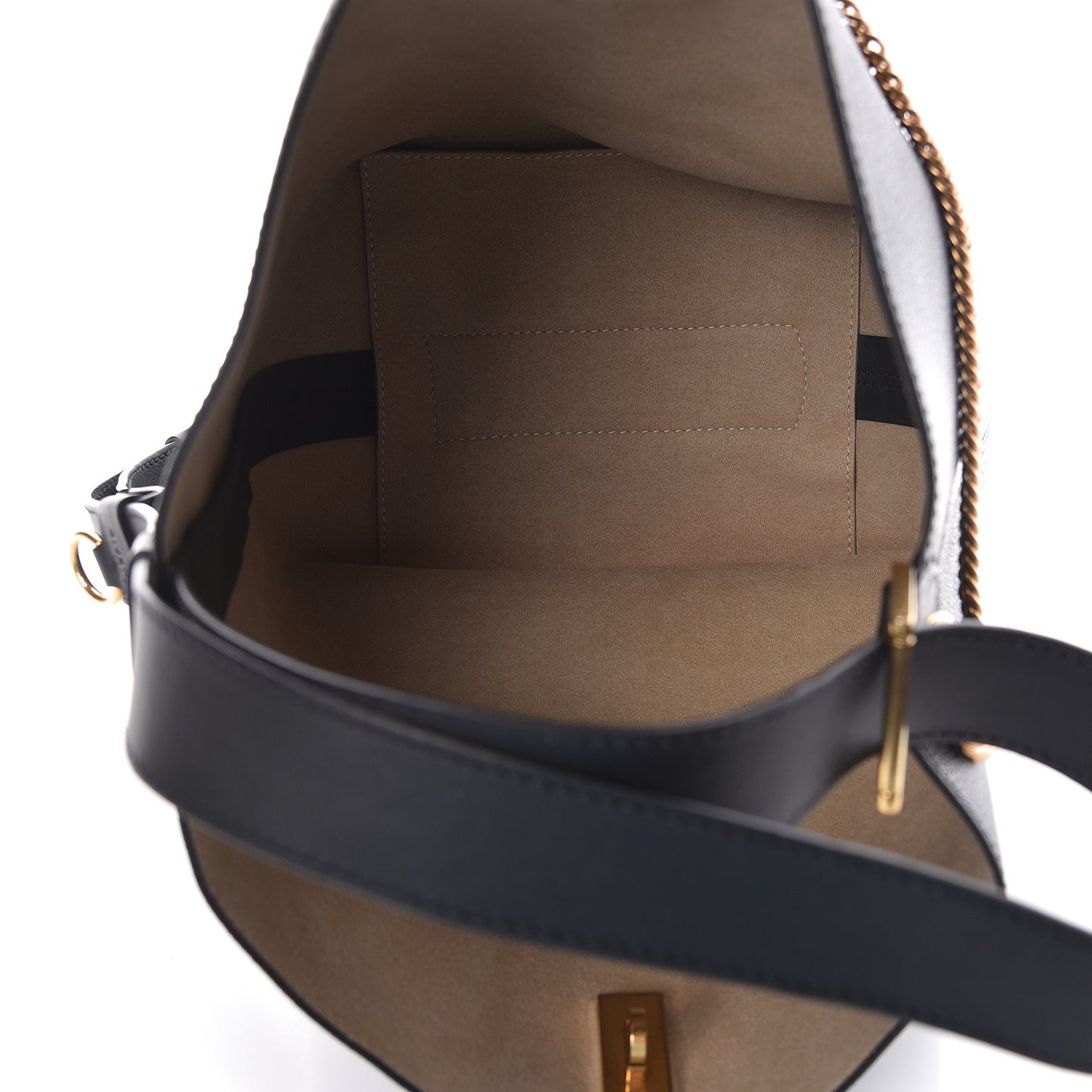 Grained Calfskin GV Bucket Bag Black